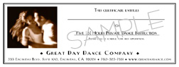 Sample Gift Certificate